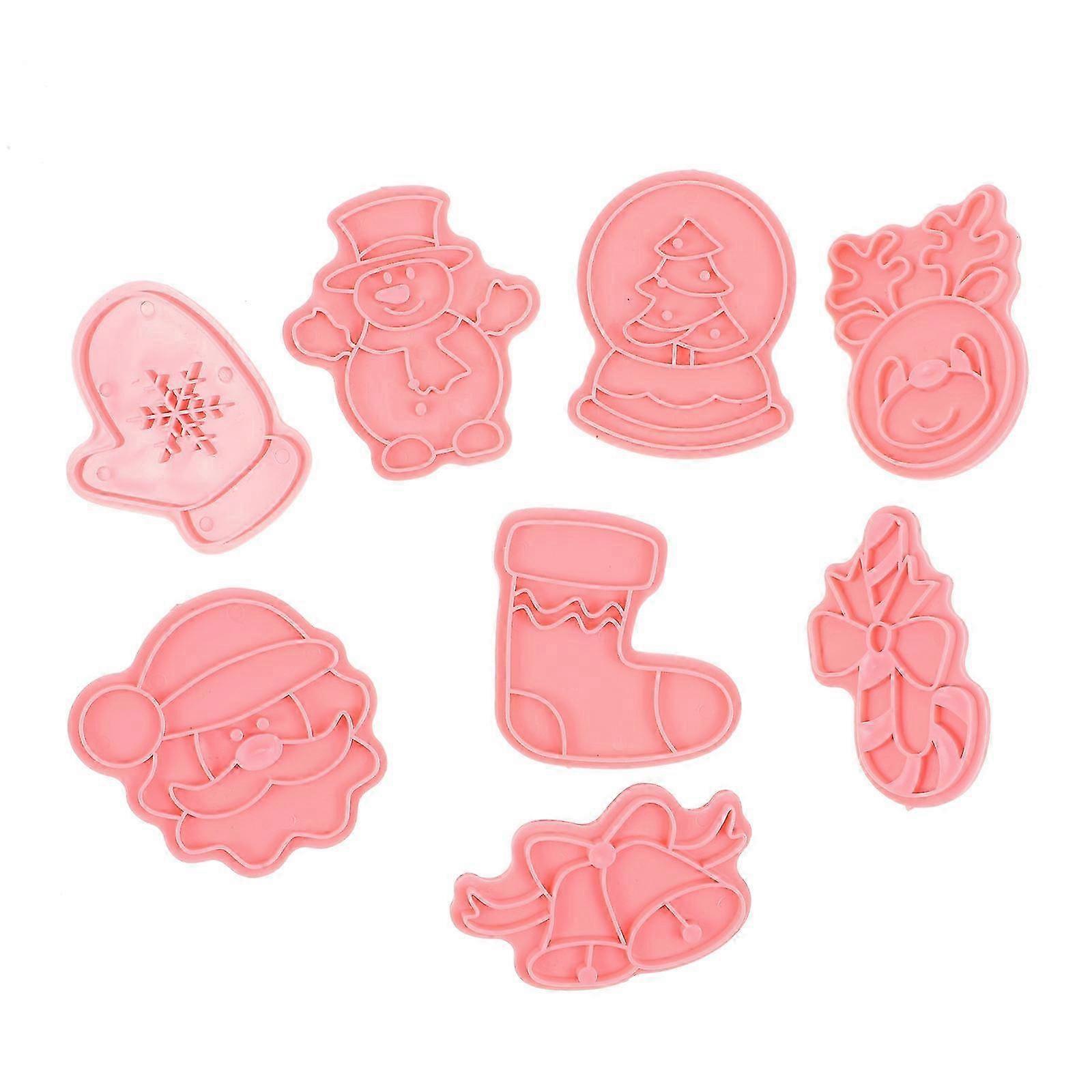 Christmas Baking Mold Biscuit Mold for Cookie Embossing 8Pcs Set
