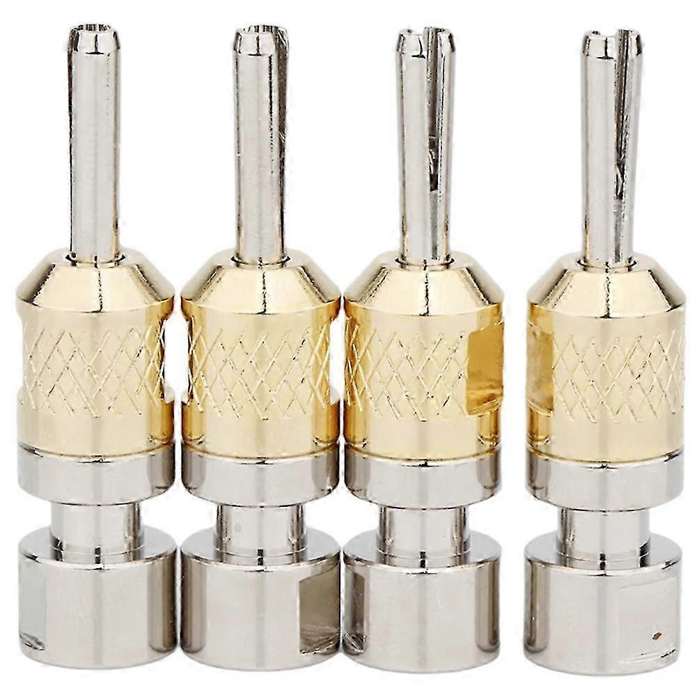 Locking Banana Plug Binding Post Female Socket Jack Speaker Cable Connector Plug 4 Pack