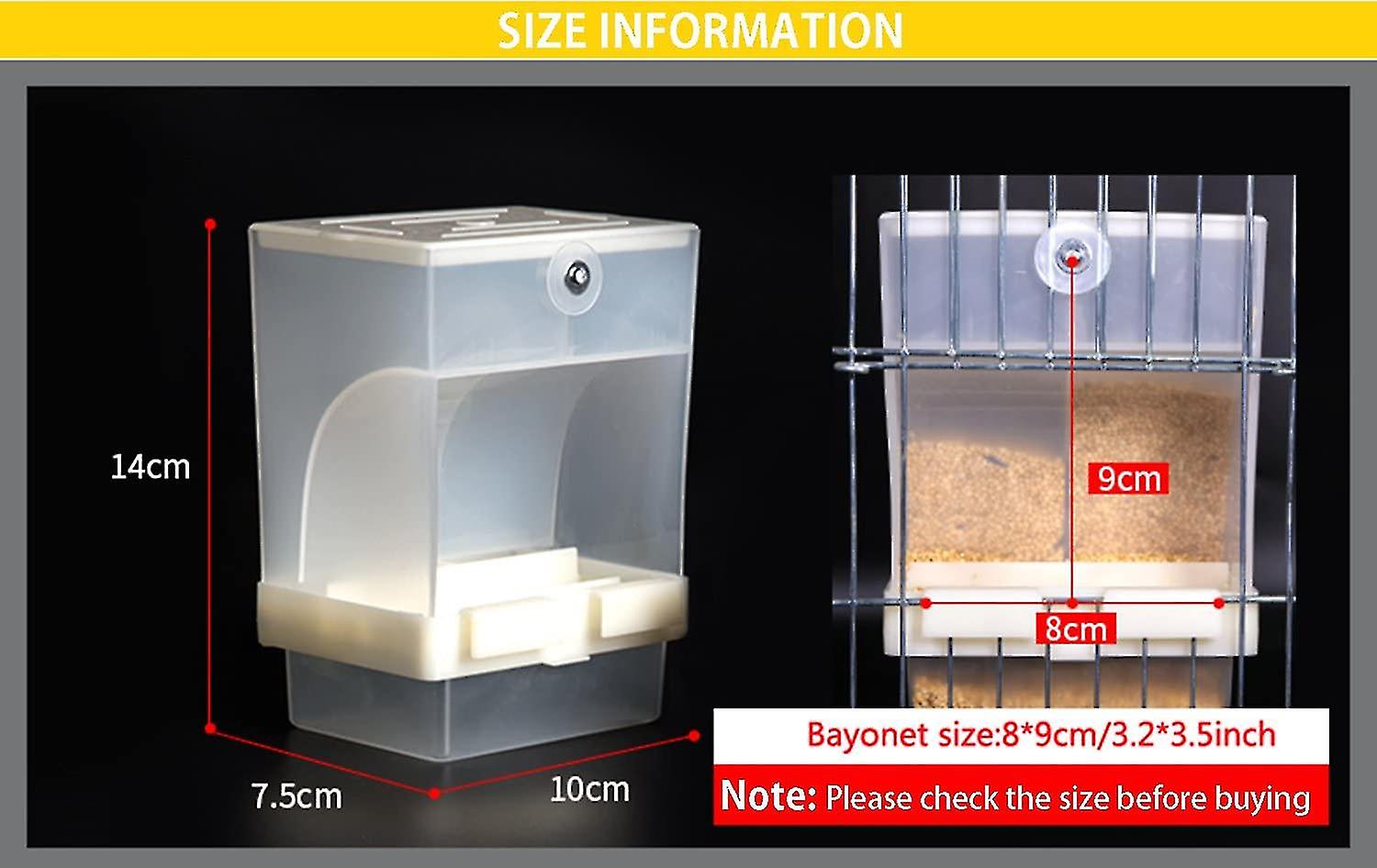 No-mess Bird Feeder - Parrot Integrated Automatic Feeder For Small To Medium Birds