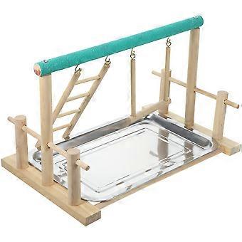 Massivholz Papagei Spielplatz Ständer Haustier Vogel Ständer Vogel Schlafplatz Rahmen Grind Arenaceous Stock Größe M