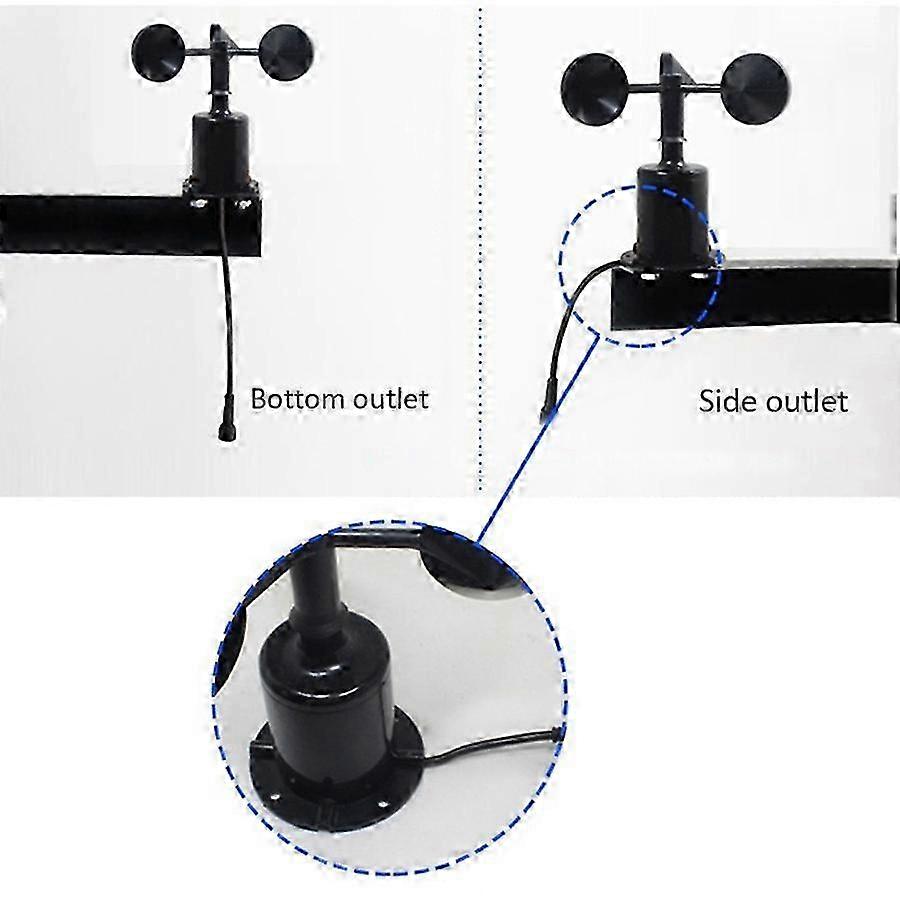 0-70M/S Wind Speed Sensor Signal Output Pulse Type Three Cups DC5-30V