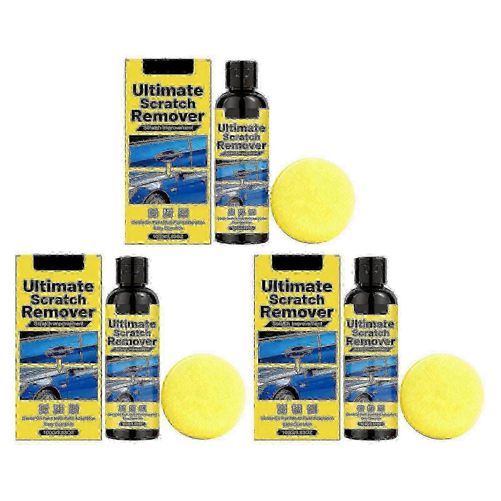 3pcs Nano Polix Car Scratch Remover Paste, Deep Scratch Quick Fix Repair Solution
