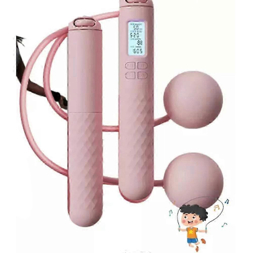 Workout skipping rope with gravity ball counter