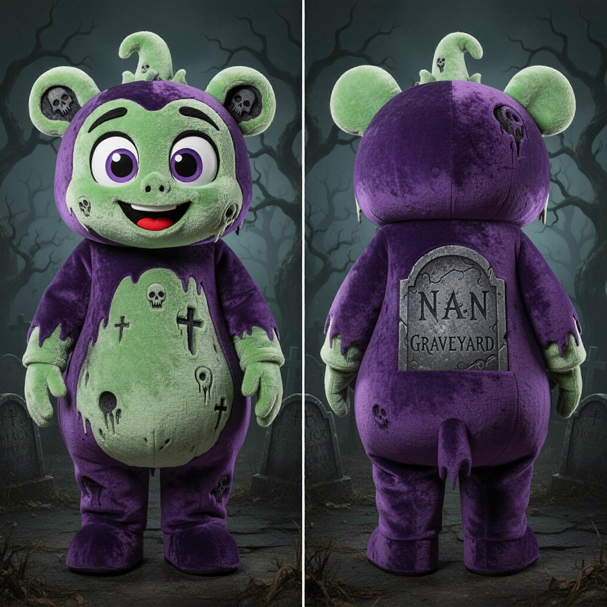 MASTICOT Midnight Blue Plush Graveyard Mascot