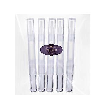 Nail Oil Pen Empty with Brush Tip for Storage 5Pcs Transparent Cosmetic Pen