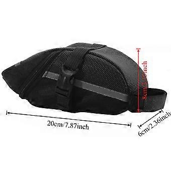 1pc Bicycle Saddle Bag MTB Saddle Storage Tail Bag With reflective strip Bike Seat Rear Tool Pouch Outdoor Cycling Accessories