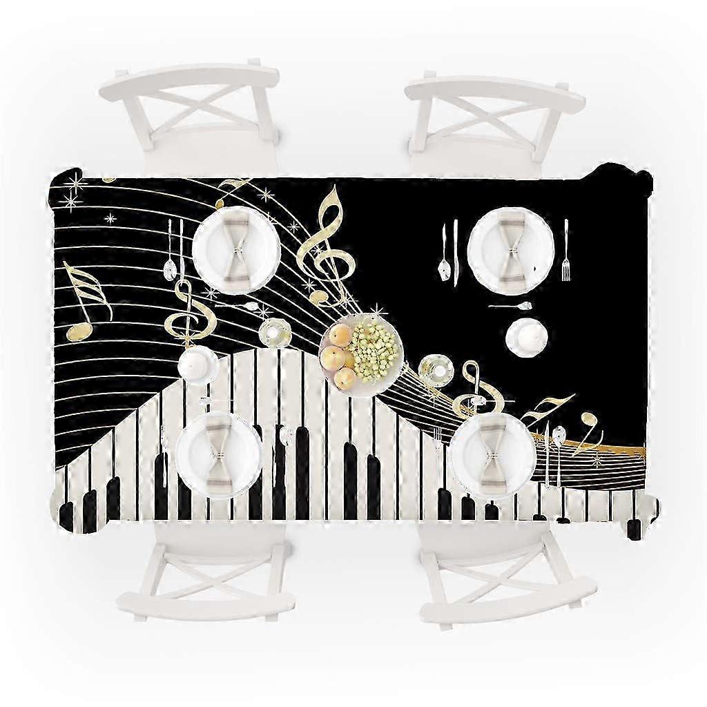 Table Cloth Piano Music Pattern Table Cloth Rectangular Tea Table Cover Dining Home Decor