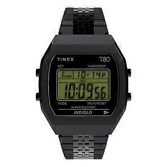 Zegarek Timex T80 ze stalową bransoletą i paskiem 36 mm 3ATM TW2W91600