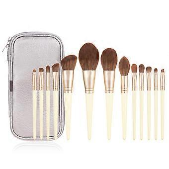 Crystal clear diamond handle 7 diamond tapered drop pattern makeup brush set