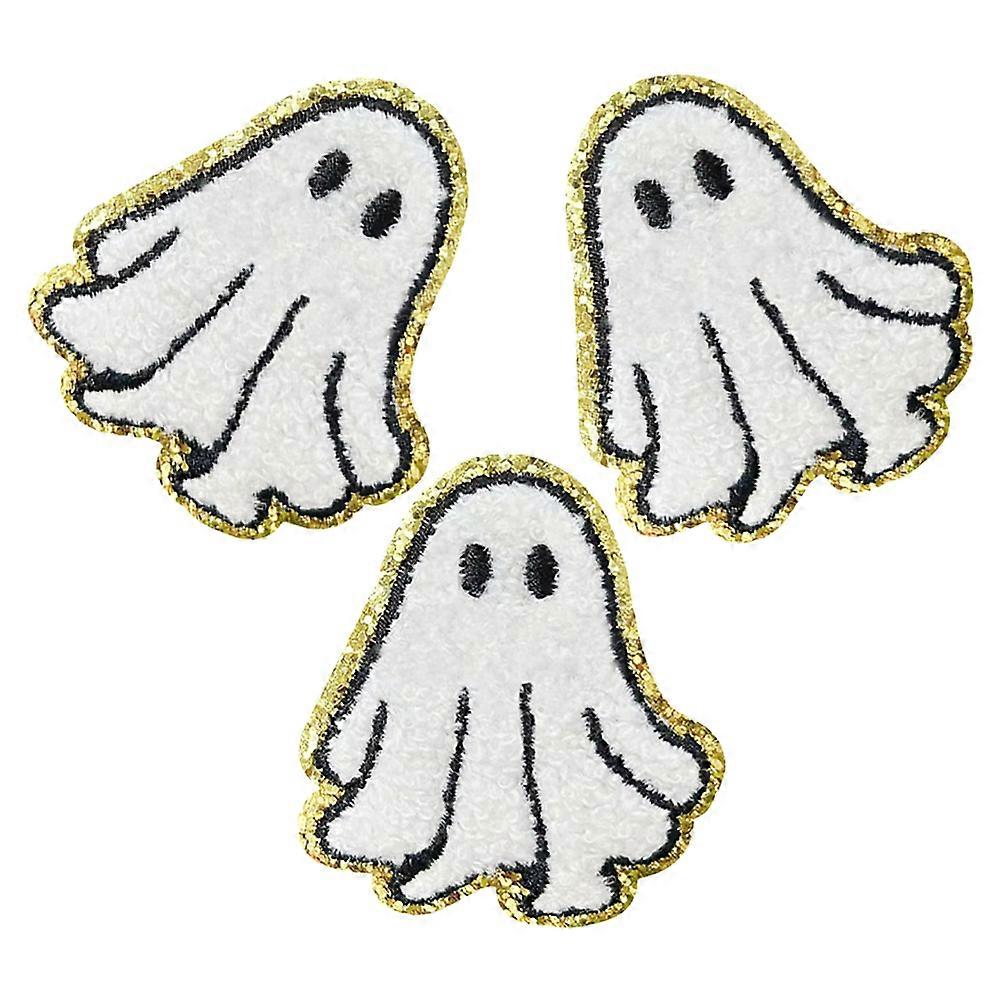Ghost Patch Iron-on Embroidered Applique Patches for Sewing 3Pcs Multi