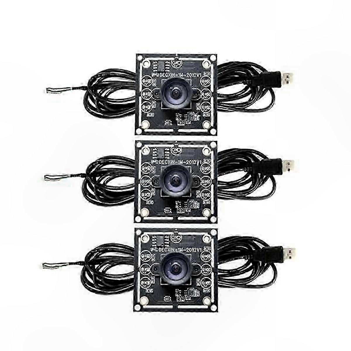 3-Pack USB Camera Module with OV9732 Sensor, 1280x720 Resolution and 3m Cable