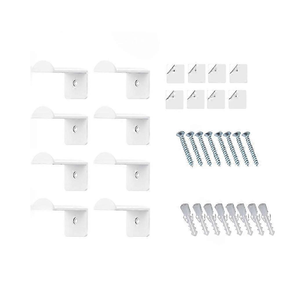 Adhesive Hat Rack Display Hooks White, 8Pcs