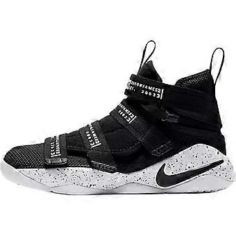 Chaussures de basketball montantes Nike Zoom Soldier 11 antidérapantes et amortissantes, noir et blanc, unisexe AJ6985-002