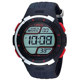 Lorus Uhren Digital Quarz Herrenuhr mit R2353EX9 Gummiarmband