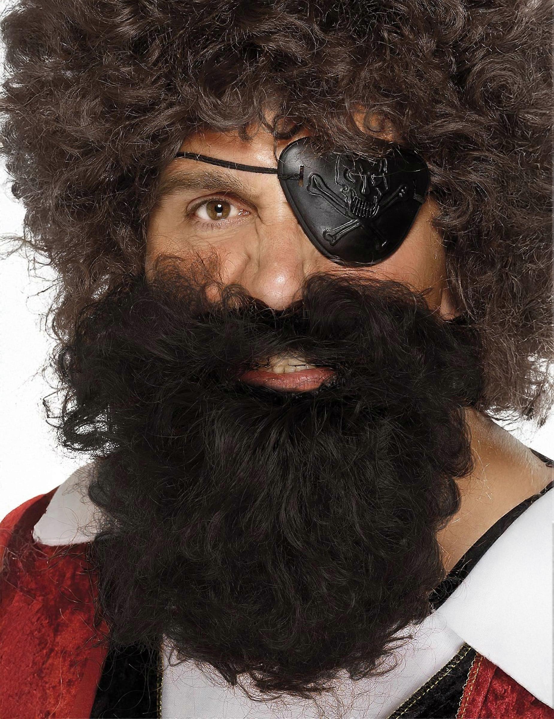 Brown pirate beard for men