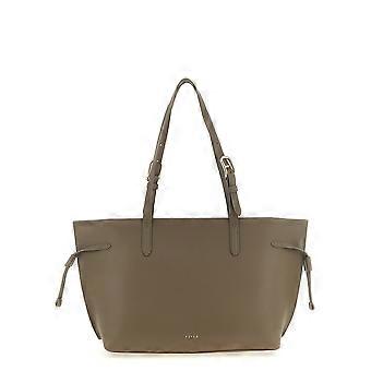 Furla Gray Calfskin Tote Bag