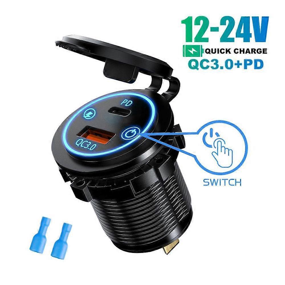 Dual USB PD QC3.0 Waterproof Socket