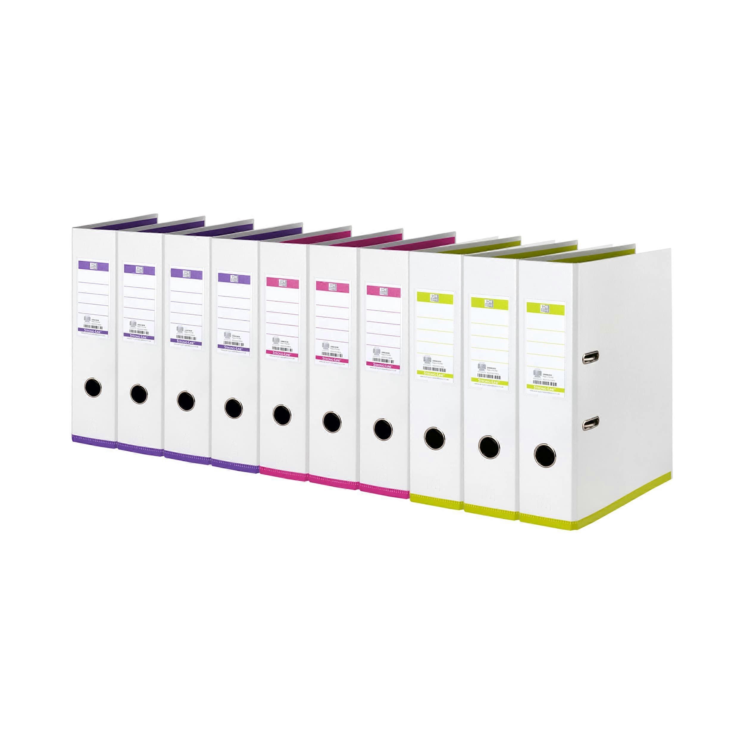 Plastic map - Set van 10 - DIN A4 - 8 cm breed - stevige karton