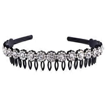 Crystal Anti-slip Hair Hoop Headband for Women Girls White