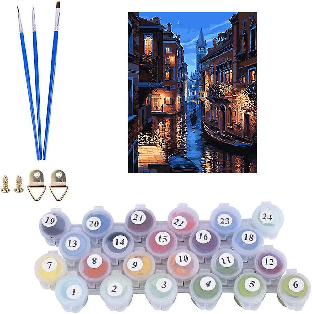 BUTMUOE Paint By Numbers Kit For Adults With Frame - DIY Acrylic Painting On Canvas, 10.24 X 14.17 Inch, Complete Beginner Set