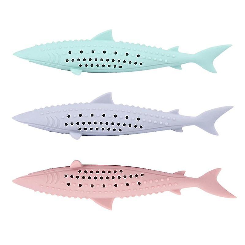 Catnip Cat Toy Soft Silicone Toy Mint Fish Shape Cat Tooth Cleaning Toy Chewing Toy @bugu