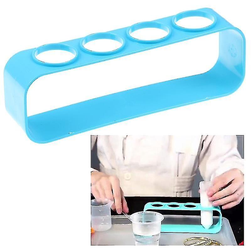 1pc Plastic Test Tube Rack 4 Holes Holder Support Burette Stand Lab Test Tube Stand Shelf School Sup