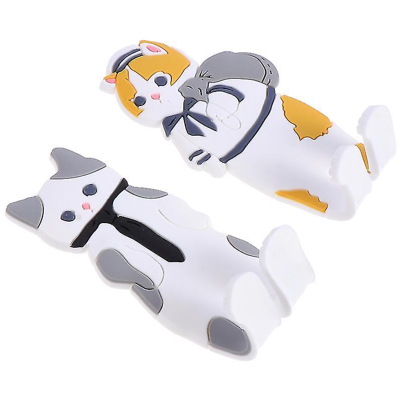 13X4cm Assorted Color 2 Utility Hooks 2pcs Decorative Cartoon Magnetic Hooks Magnet Fridge Sticker H