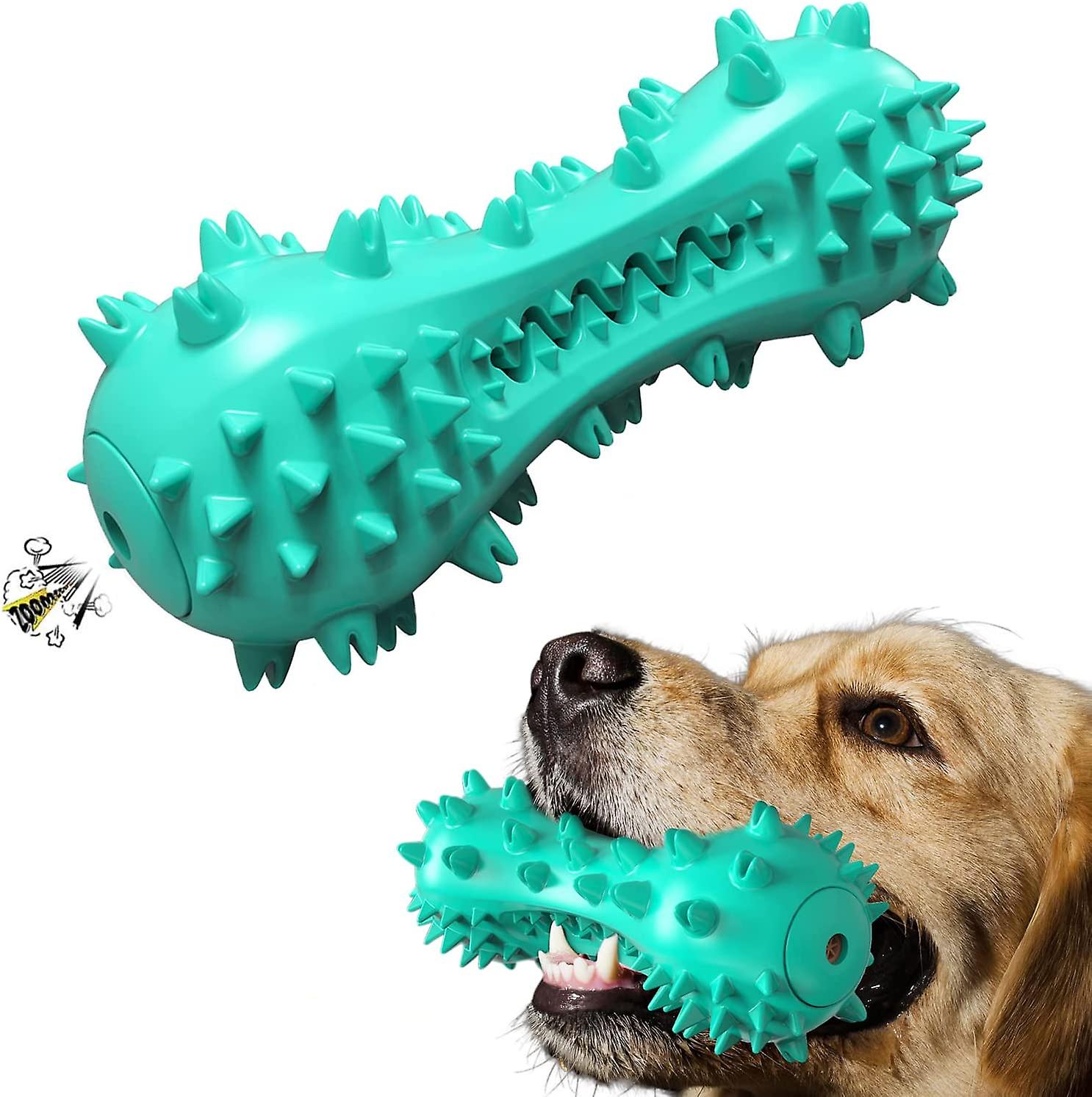Puppy Teething Chew Toys, Dog Toys for Aggressive Chewers, Indestructible Tough Durable Dog Toothbrush Toys, Squeaky Interactive Dog Toy for Small Med