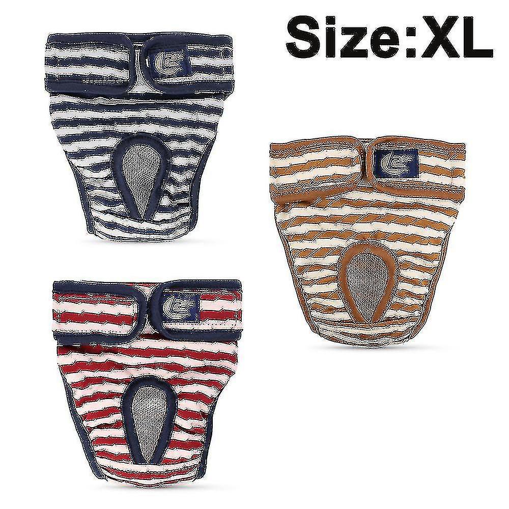 3 Pack Washable Fe Diapers Fe Dog Diapers, Comcompatible Witht Reusable