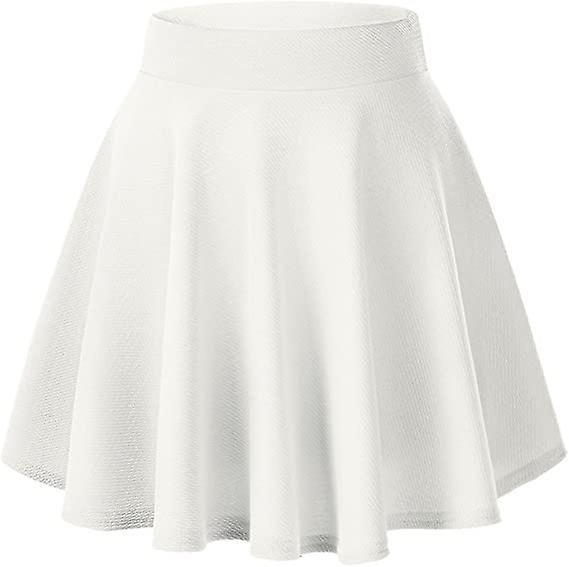 Women's Basic Versatile Stretchy Flared Casual Mini Skater Skirt9(large)