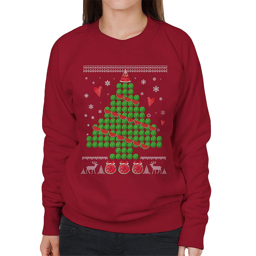 Felpa donna anguria Christmas Tree Pattern