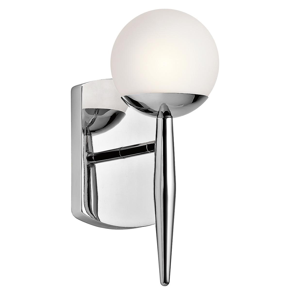 Jasper 1 Light Bathroom Wall Light Polished Chrome IP44, G9