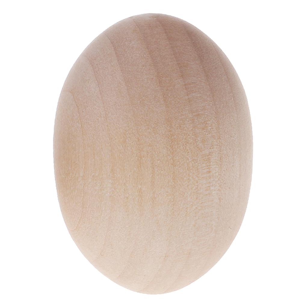 Natural Wood Simulation Eggs Manual Graffiti Painted Exercise DIY for Creative E
