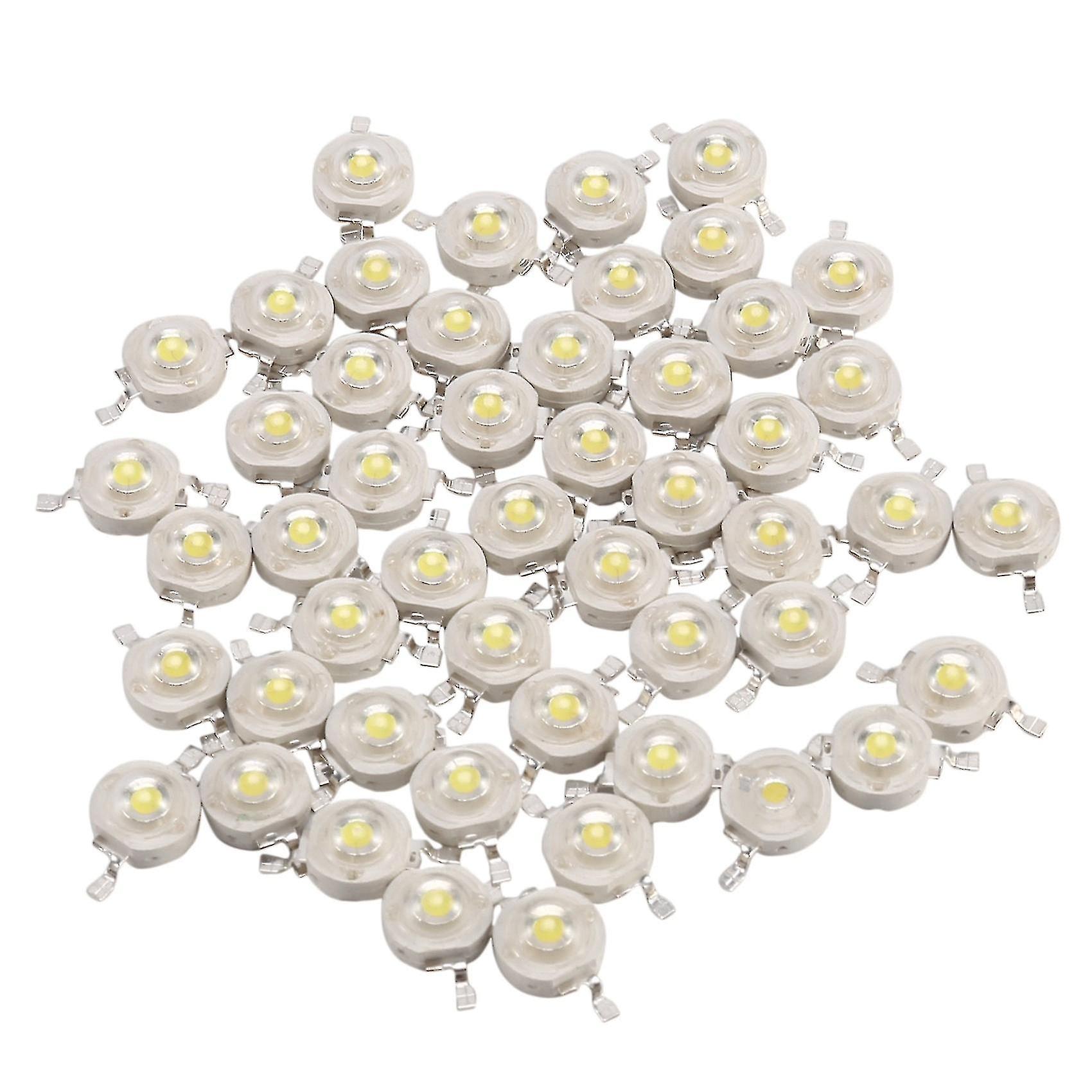 50pcs 1w Diode High Power Cool White Led Beads 1 Watt Lamp Chip 3v-3.4v