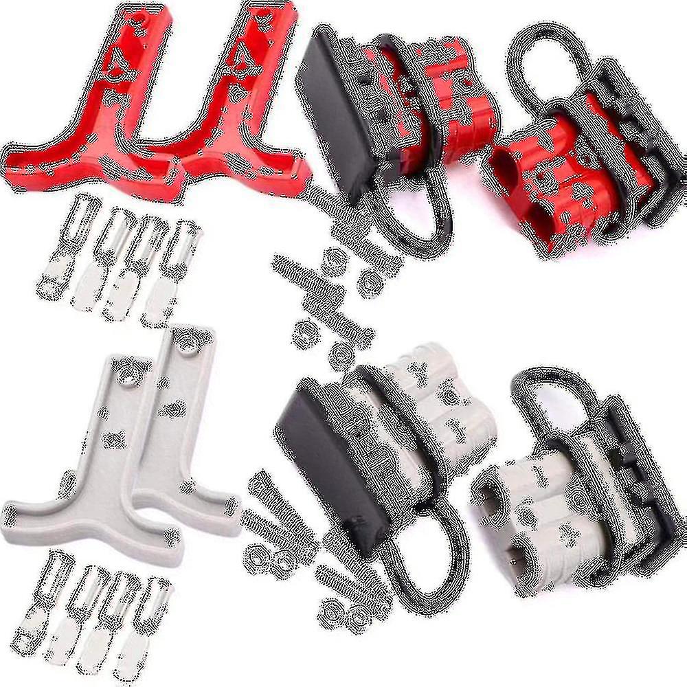 4set 600v 50a Battery Quick Connector Terminal Kit Connect Plug Disconnect Winch Trailer Connect Re