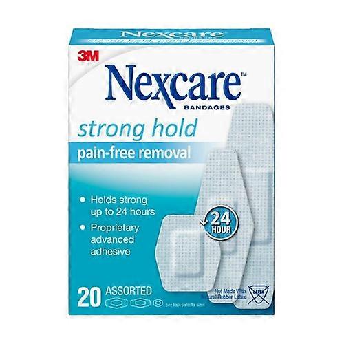 Nexcare شريط لاصق للبشرة الحساسة 7/8 × 1-1 / 4 بوصة / 1-1 / 8 × 3 بوصة / 15/16 × 1 - 1/8 بوصة سيليك ، عبوة من 20 (عبوة من 1)