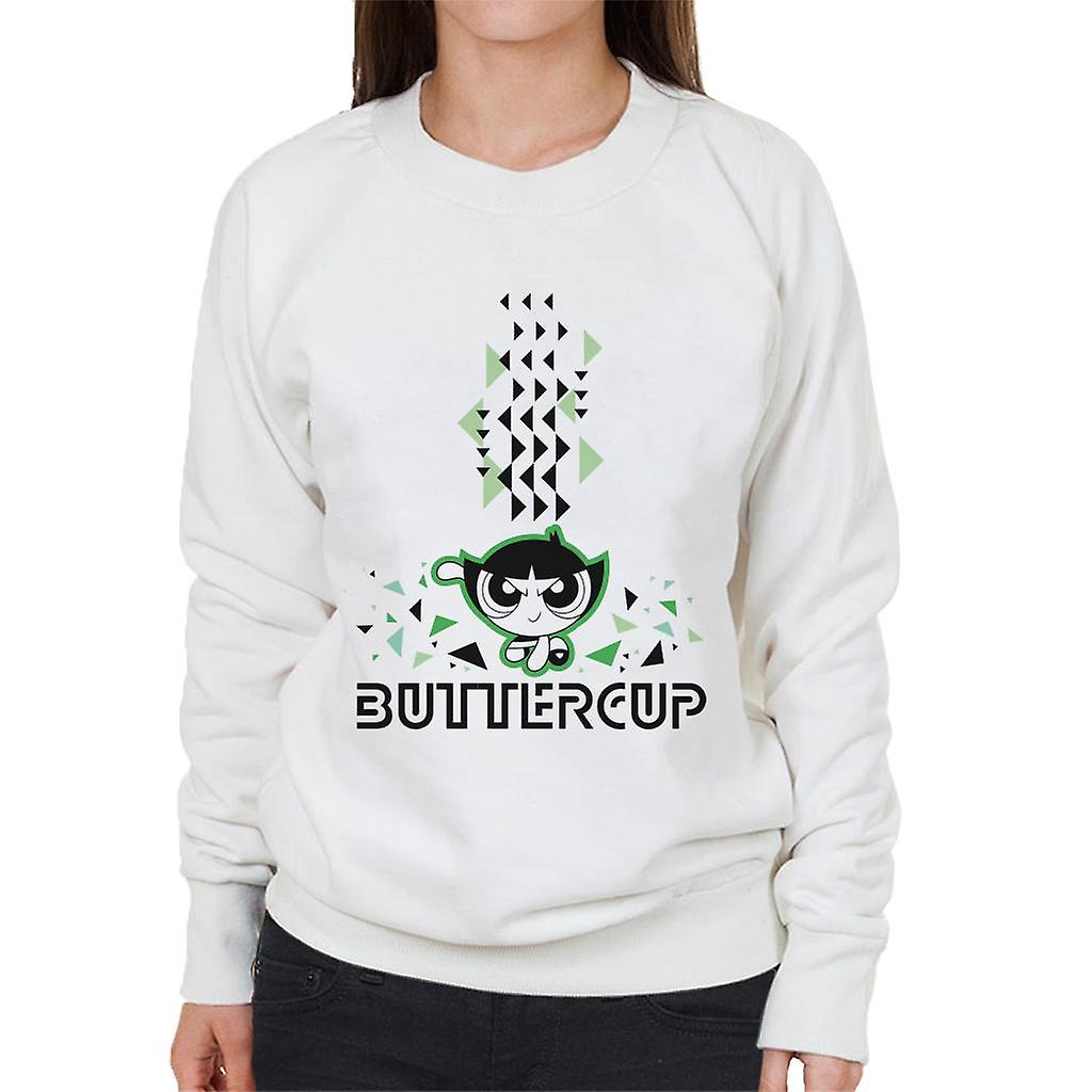 Powerpuff Girls Buttercup Abstract Triangle Art Women's Sweatshirt