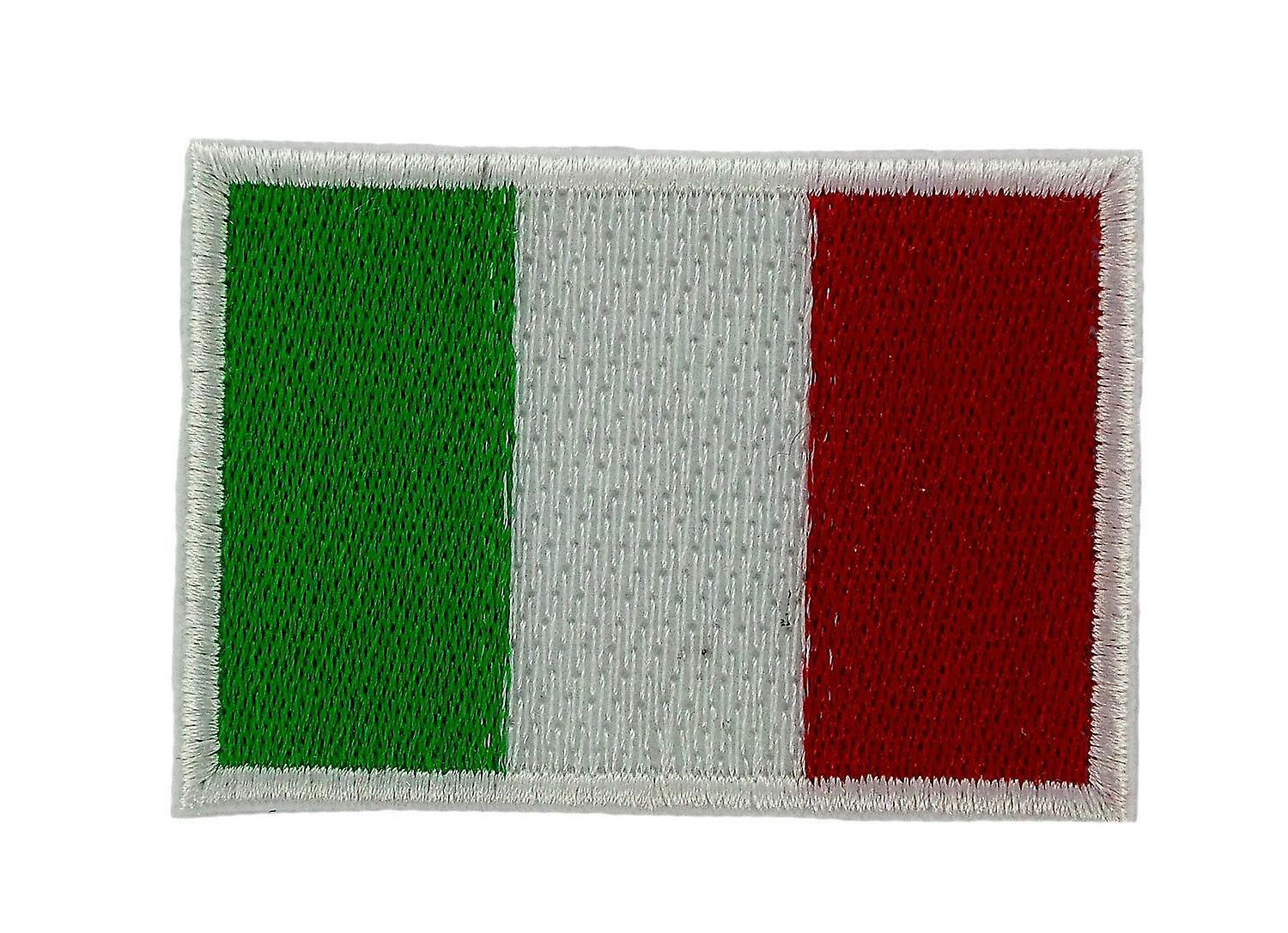 Patch Ecusson Brode Flag Italy Italia Thermocollant 3X5Cm Backpack