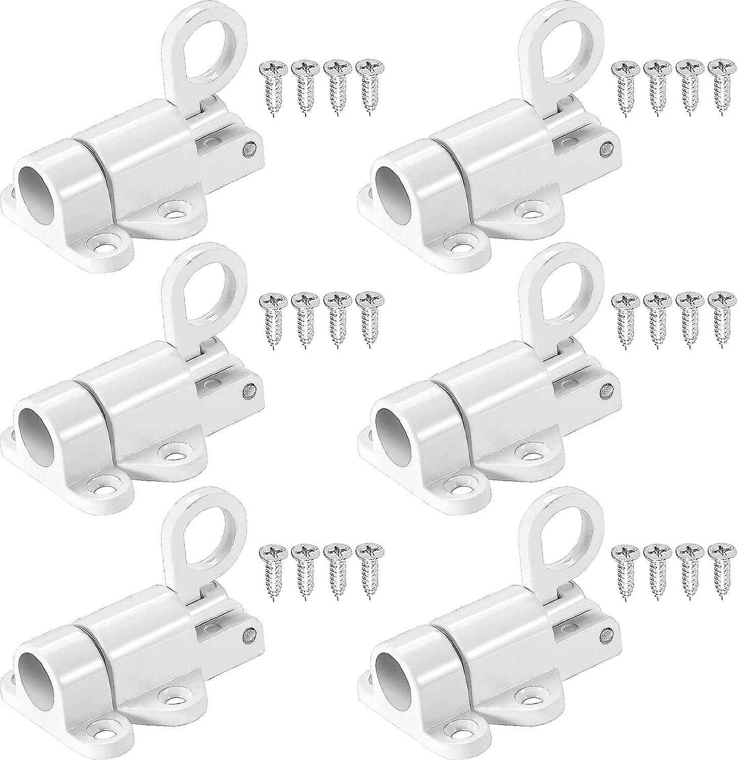 Pieces Automatic Door Latch Door Lock Window Lock With 24 Screws Security Automatic Latches For Window Door Safety Ring