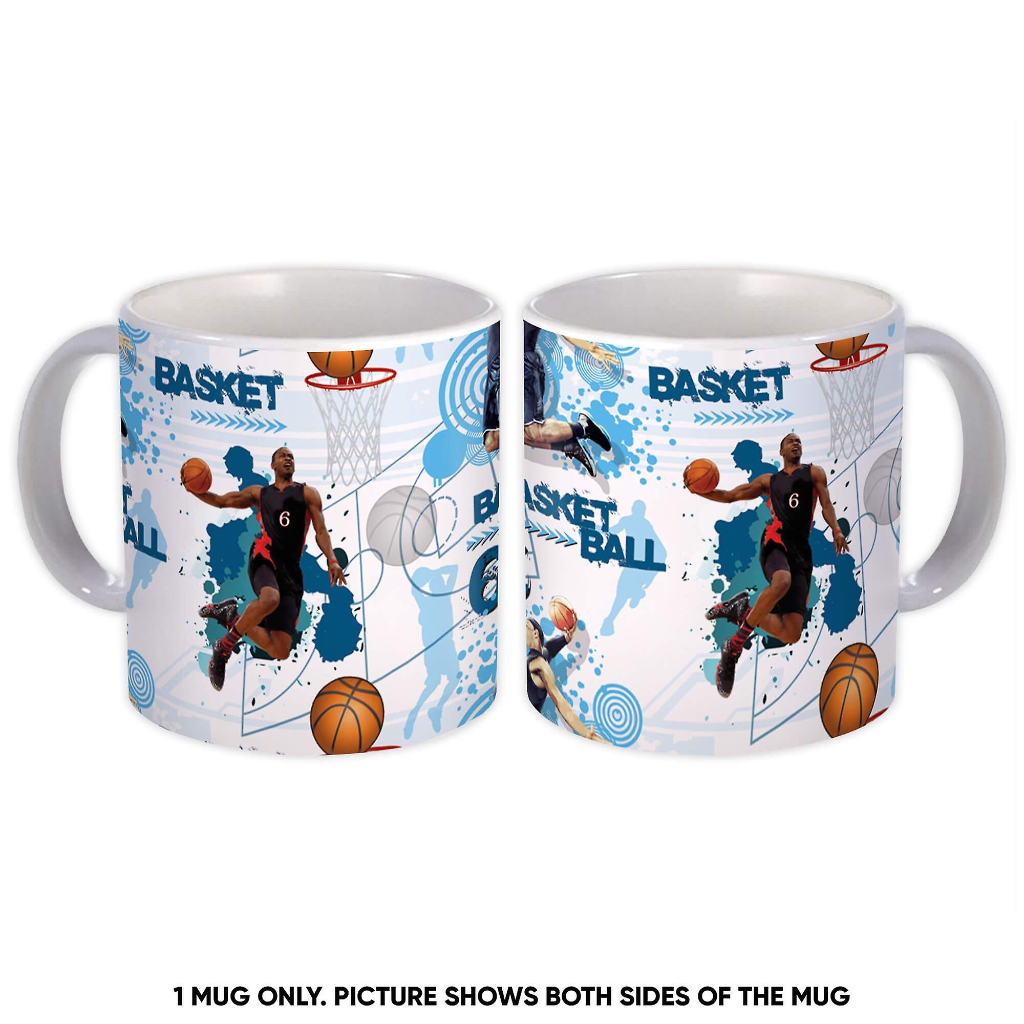 Gift Mug: Basketball Player Pattern For