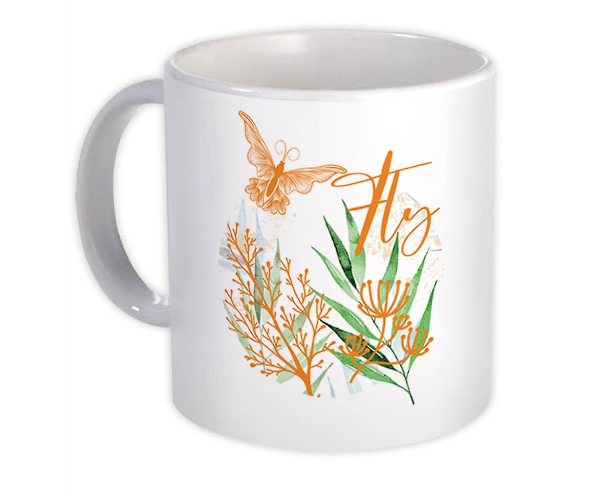 Gift Mug: Plant Butterfly Fly For
