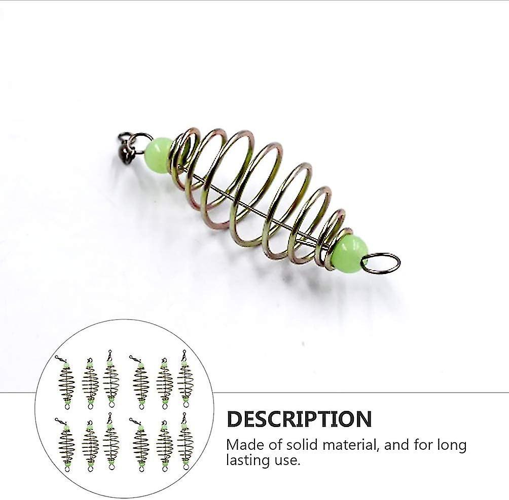 Fishing Feeder 12pcs Method Feeders Luminous Fishing Cage Feeder Fishing Quick Release Method Feeder