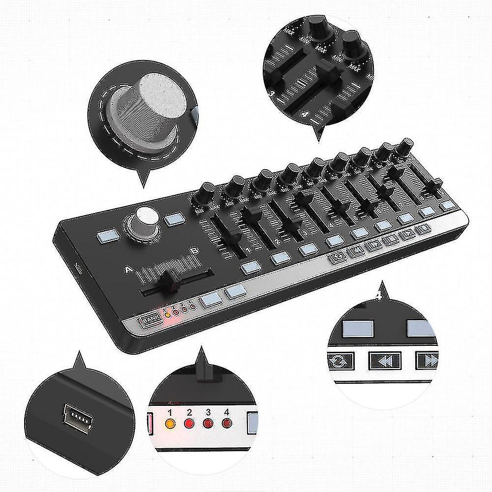 Worlde Easycontrol.9 Midi Keyboard Portable Mini Usb Slim-line Control Midi Controller With 9 Midi Control Groups