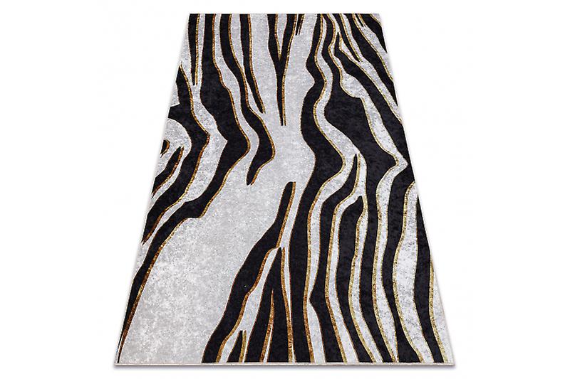 MIRO 52002.807 washing carpet Zebra pattern anti-slip - cream / black