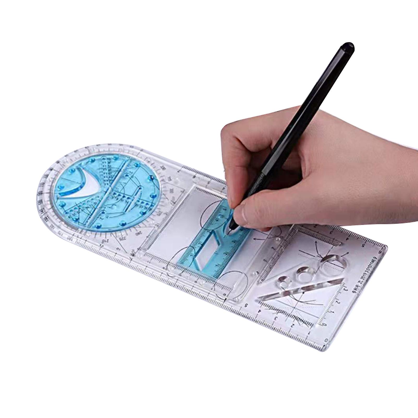Multifunctional Geometric Ruler Geometric Drawing Template Measuring Tool For School Office Supplies