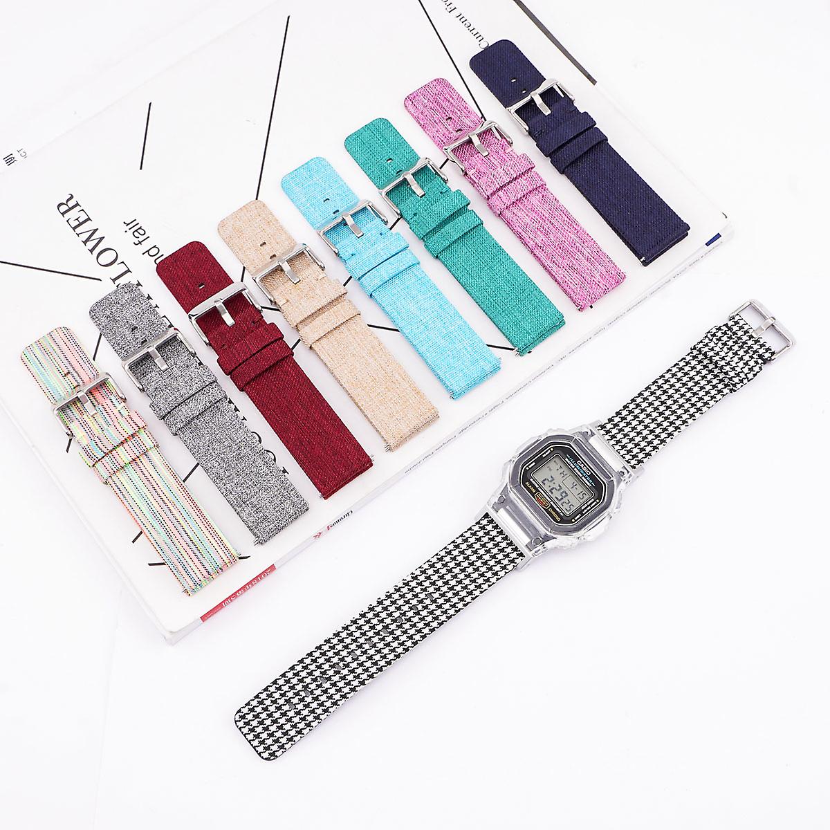 Replacement G-shock For Casio Woven Canvas Strap With Adaptor