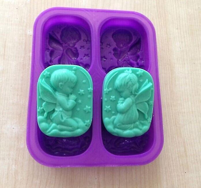 Cake Pans Molds 4 Cavity Angel Girl Natural Soap Handmade Soap Mold