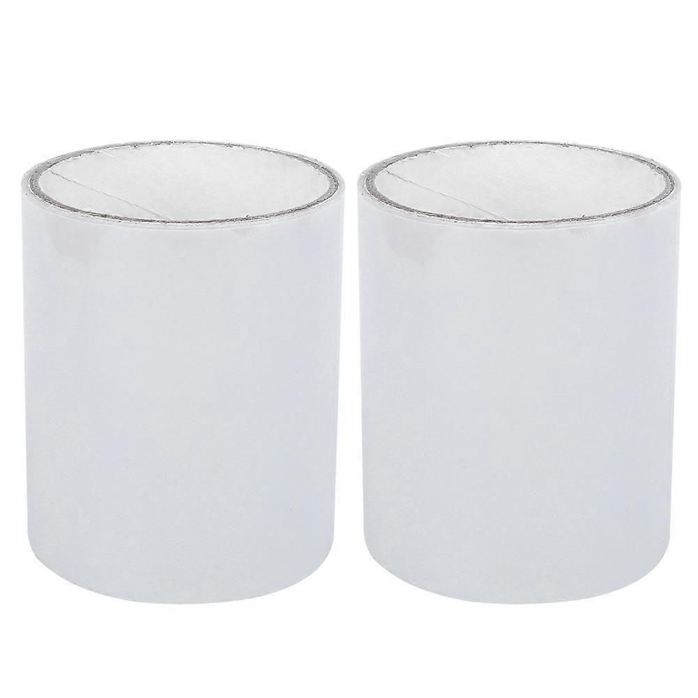 2Pcs White Strong Adhesion Waterproof Pipe Hose Leakage Repairing Tape Accessory 10cm x 1.5m