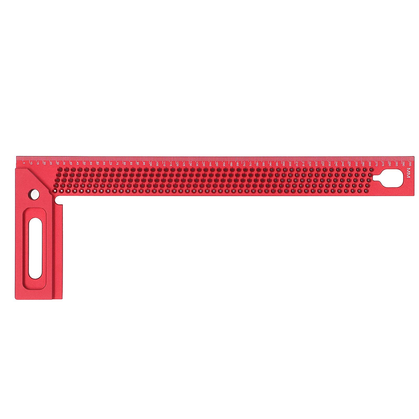 Right Angle Scriber Hole Positioning Gauge 45 90 Degree Layout Woodworking Scribing Marking Ruler 300MM