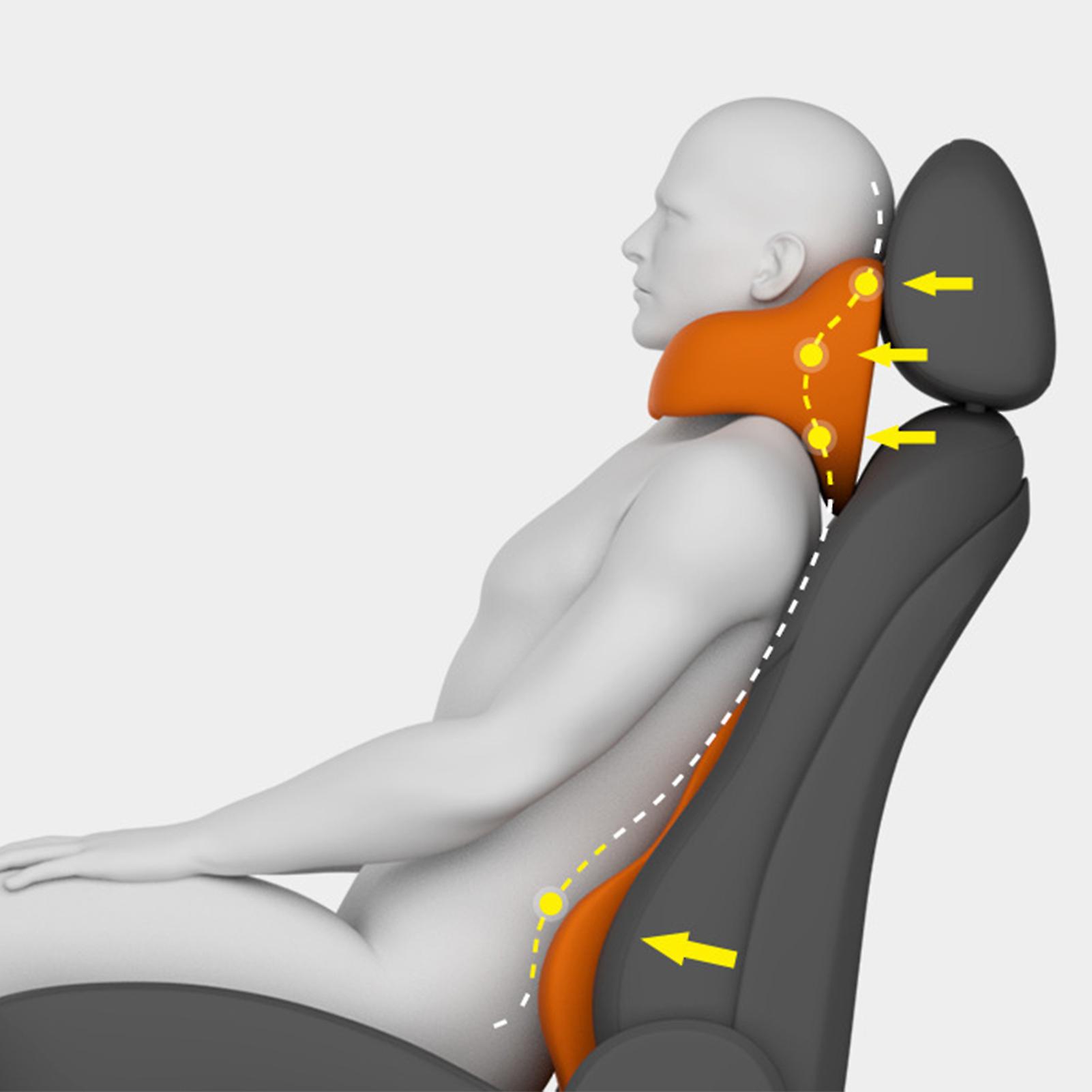 Car U-Shaped Memory Foam Neck Rest Pillow for Auto Seats Black